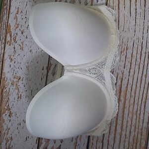 Thirdlove classic lace off white strapless underwire bra sz 34 F new WL166